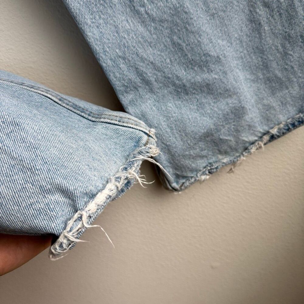 Levi's Premium Low Loose Baggy Blue Wash Denim Wide Leg Jeans Women's Size 23 - Picture 6 of 7